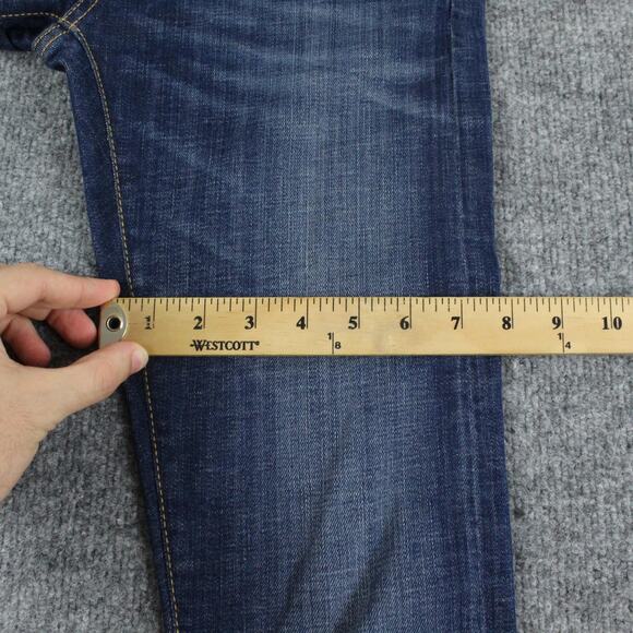 R13 Jeans Womens 27 Blue Biker Boy Howell Indigo Skinny Stretch Made Italy - Picture 15 of 16